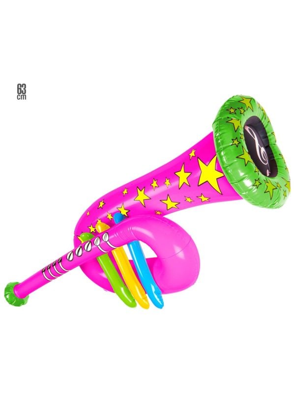 Roze opblaasbare tuba blaasinstrument