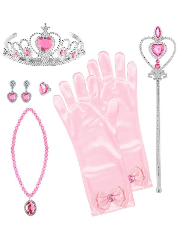 Roze prinses Peach accessoire set