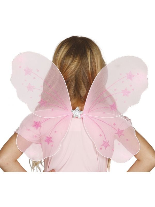 Roze prinsessen vleugels kind