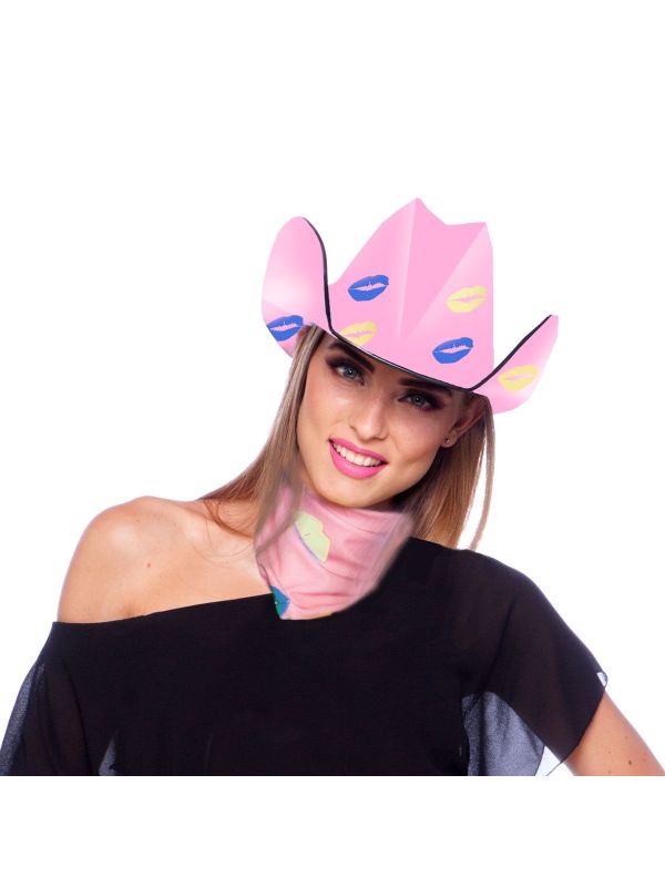 Roze sjaaltje met lippen main product photo