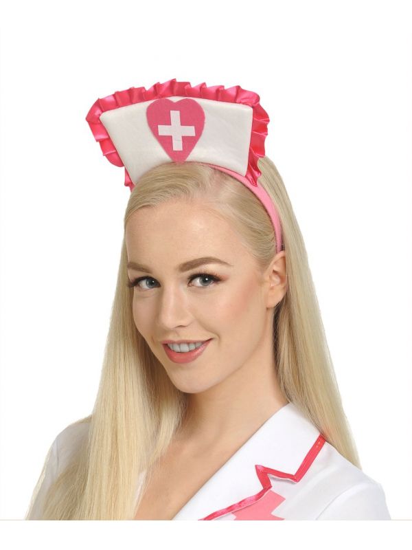 Roze verpleegsters cap tiara