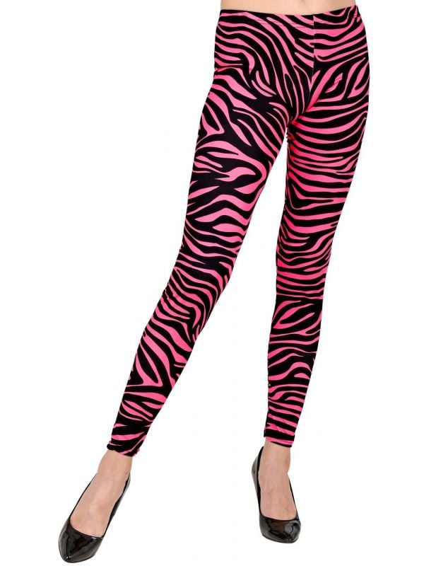 Roze zebra legging