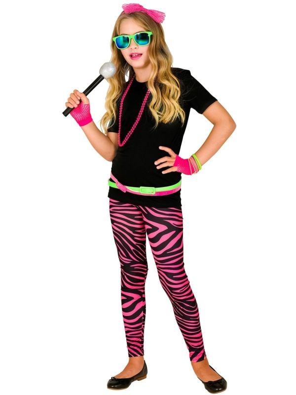 Roze zebra meisjes legging