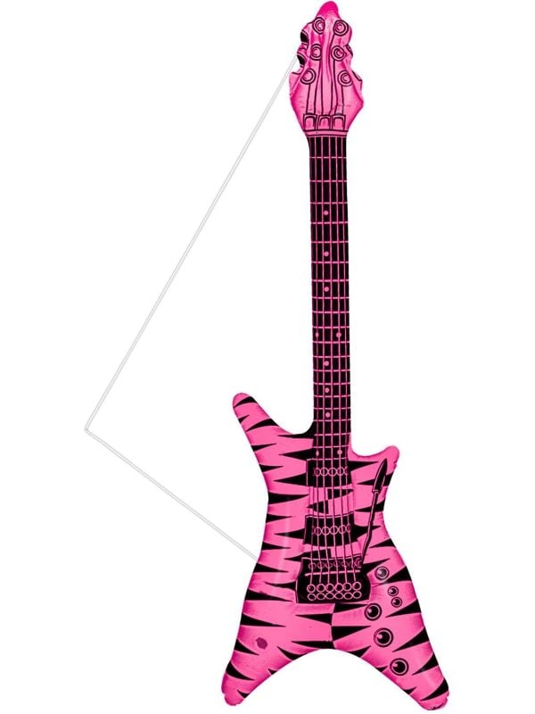 Roze zebra print hardrock gitaar opblaasbaar