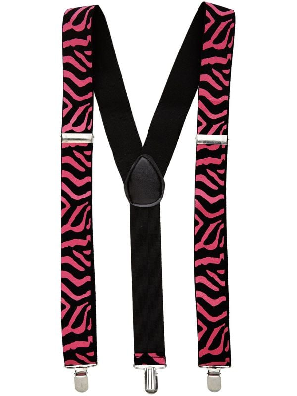 Roze zebra print riem