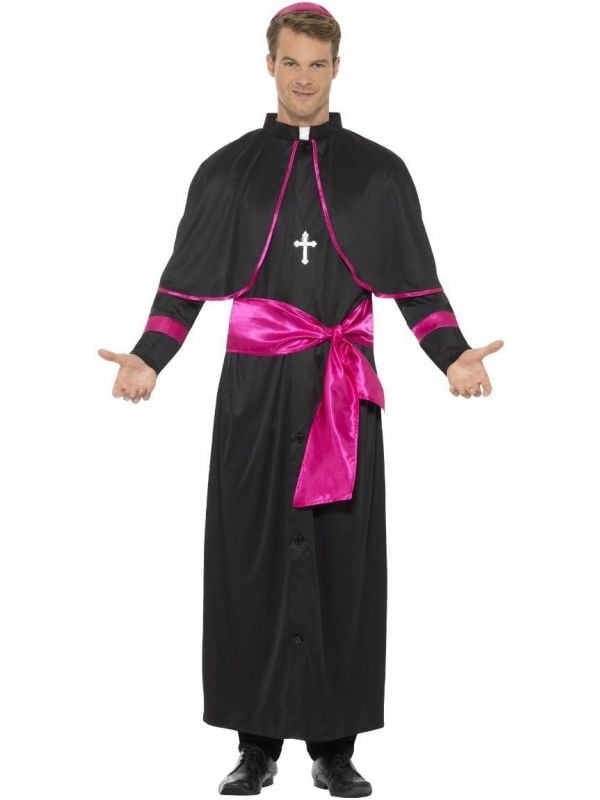 Roze zwarte kardinaal outfit mannen