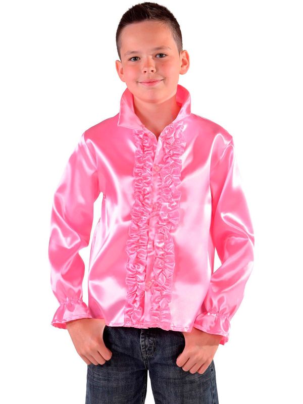 Ruches blouse licht roze jongens main product photo