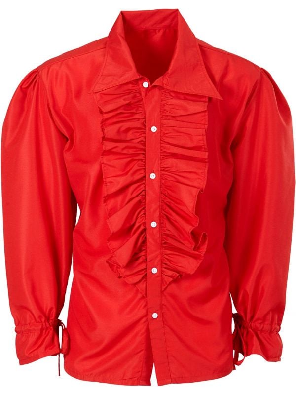 Ruches blouse rood
