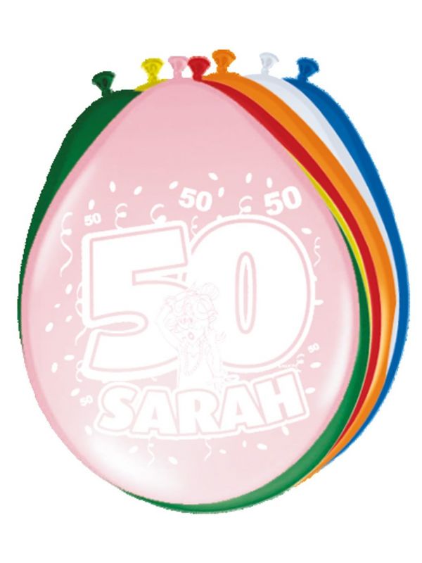 Sarah verjaardag ballonnen 50 jaar