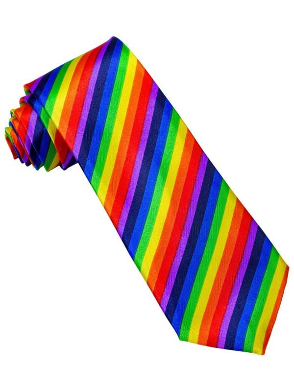 Satijnen stropdas pride regenboog