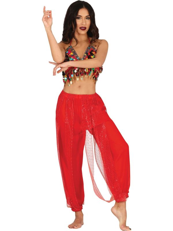 Scarlet Belly Dance Pants - Oasis Queen main product photo