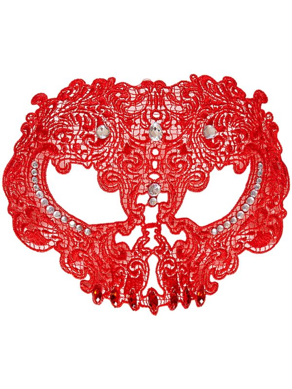 Schedel masker rood