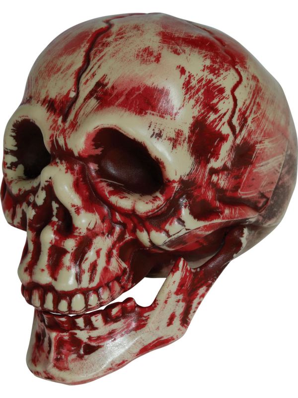 Schedel met bloed 20 cm halloween