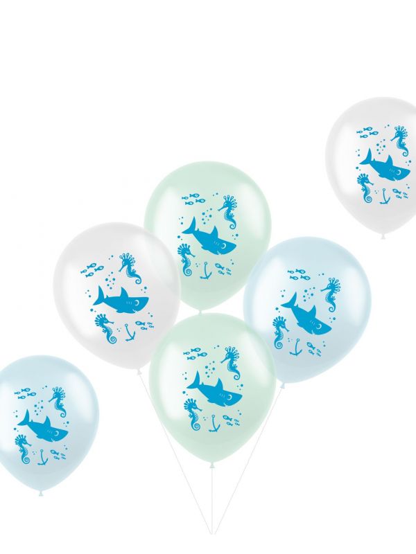 Sea world pastel blauw ballonnen