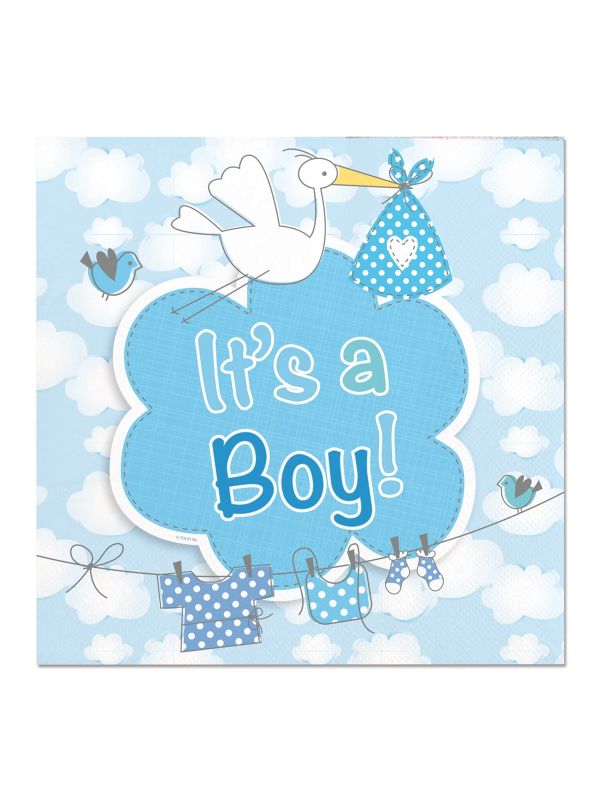 Servetten it's a boy baby jongen 20 stuks