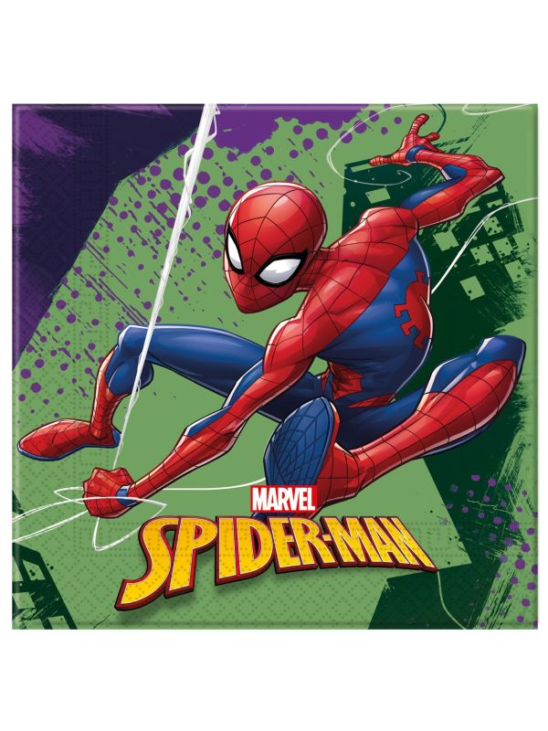 Servetten spiderman team feestje 20 stuks