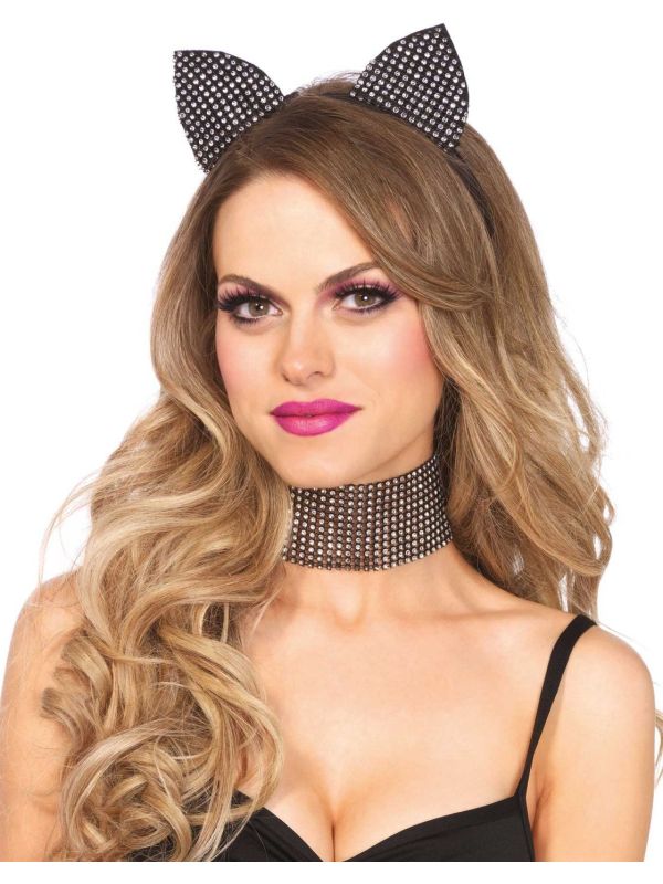 Set met katten oren en choker main product photo