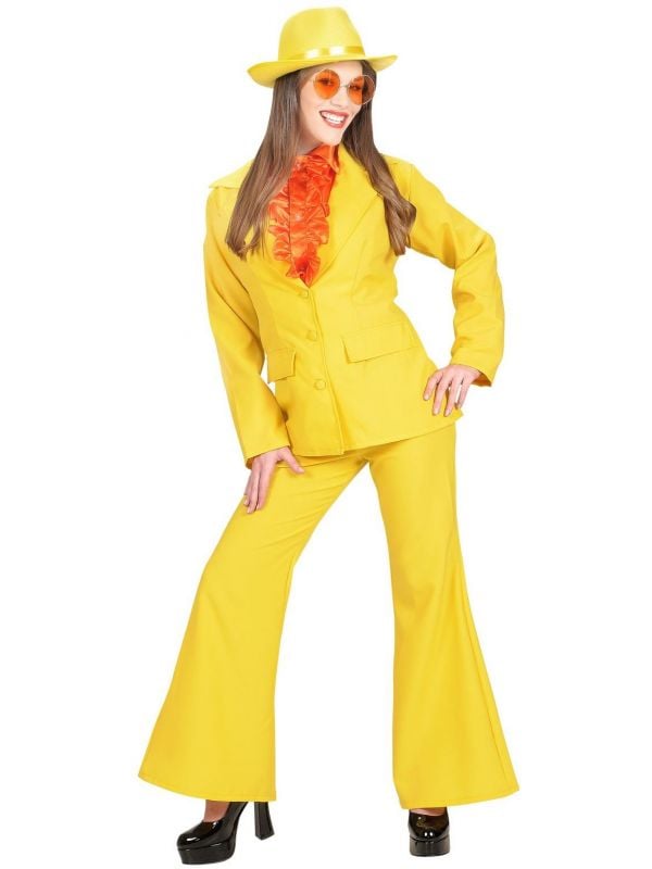 Seventies kleding dames geel
