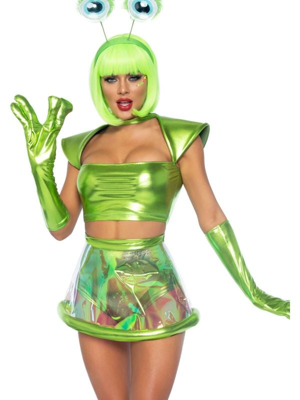 Sexy groene Aliën outfit