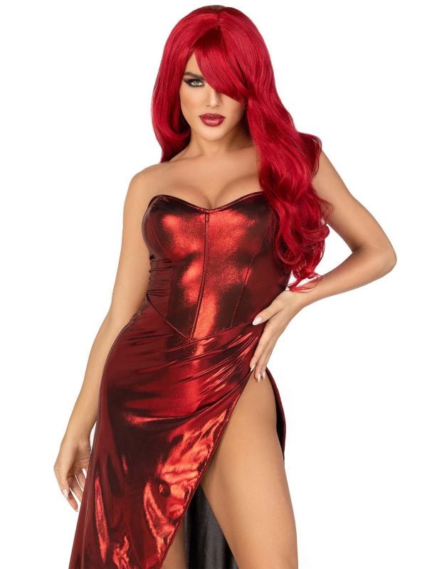 Sexy Jessica Rabbit duivels kostuum rood