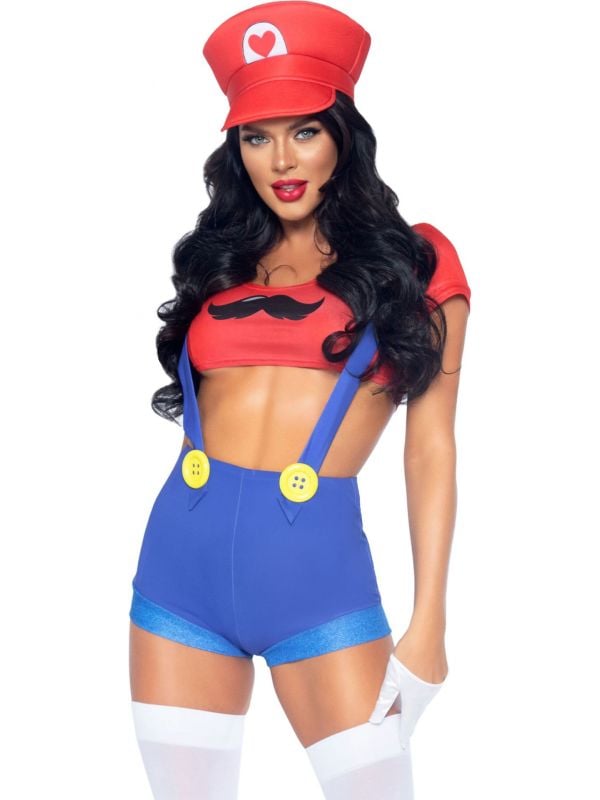 Sexy Mario kostuum dames