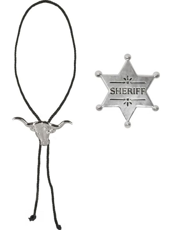 Sheriff cowboy ketting en ster