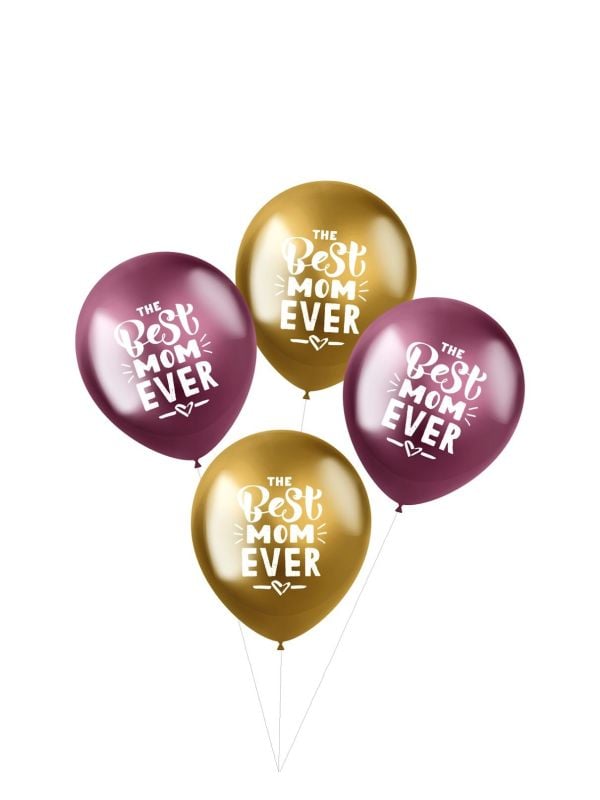 Shimmer best mom ever ballonnen 4 stuks