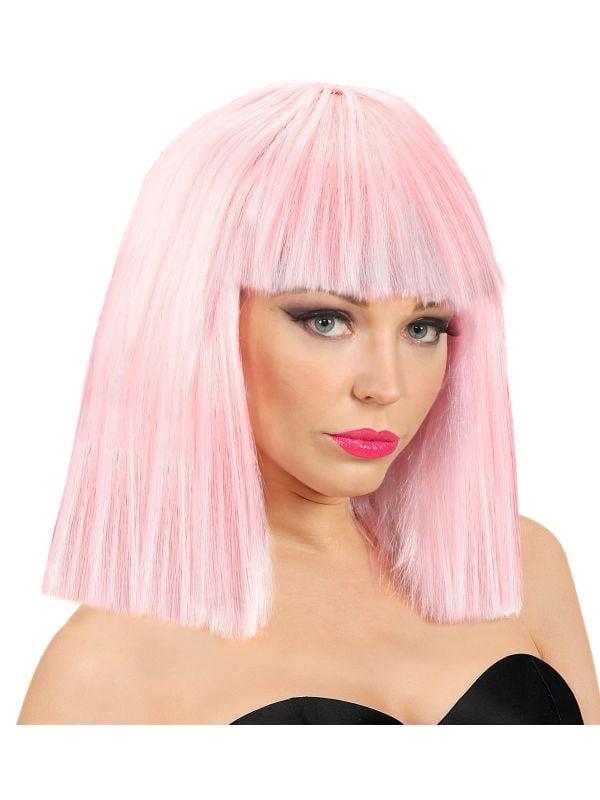 Showgirl pruik licht roze