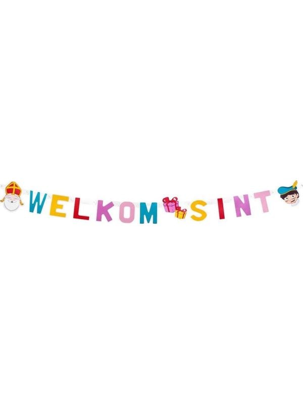 Sinterklaas letterslinger welkom sint