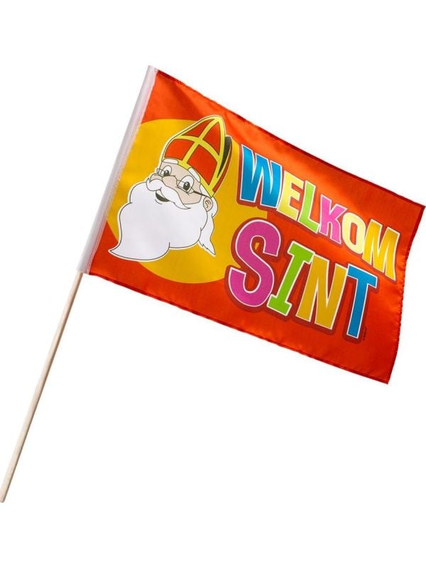 Sinterklaas zwaaivlag welkom sint