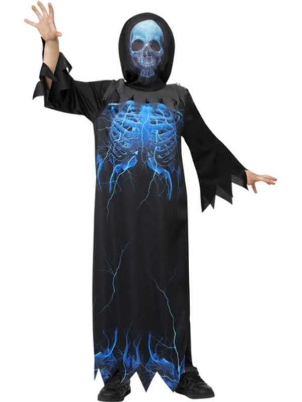 Skalet Reaper Kostuum Kinderen Zwart En Blauw main product photo