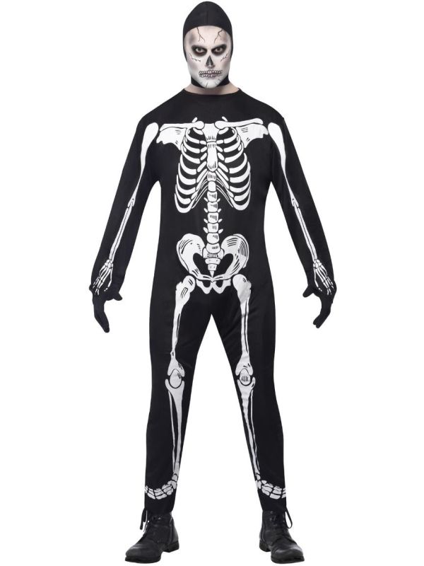 Skelet heren outfit zwart main product photo