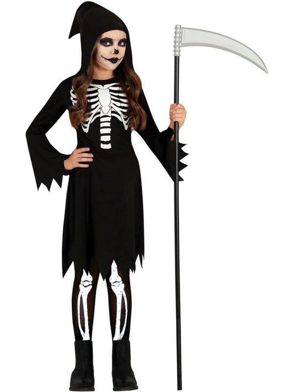 Skelet jurkje halloween meisje