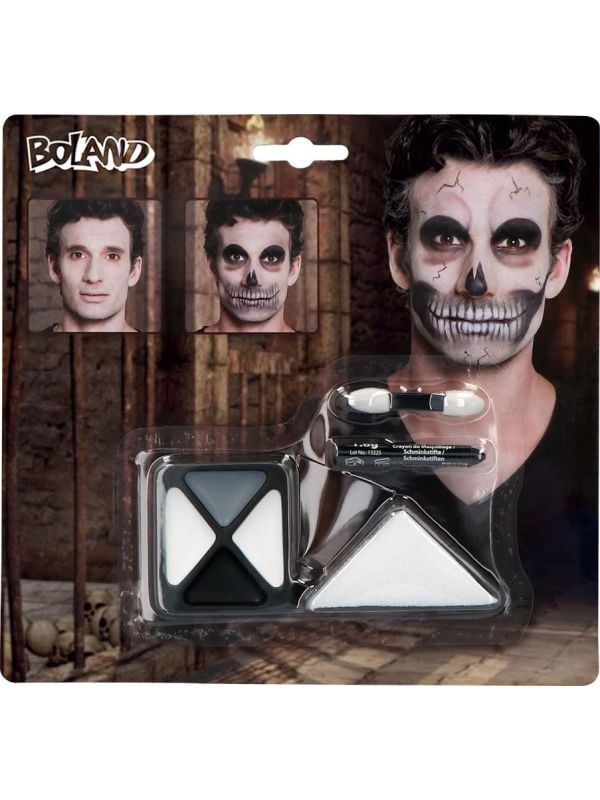 Skelet make-up set halloween