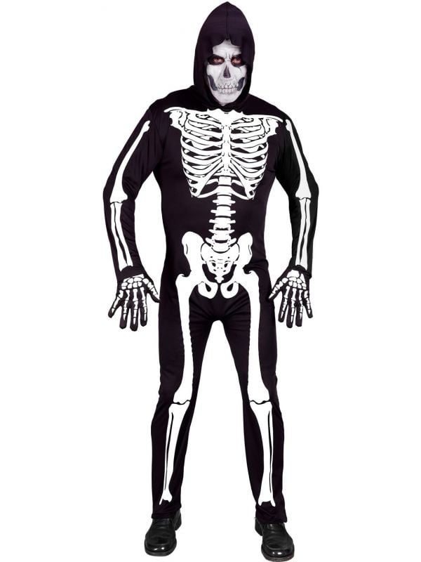 Skelet pak halloween mannen