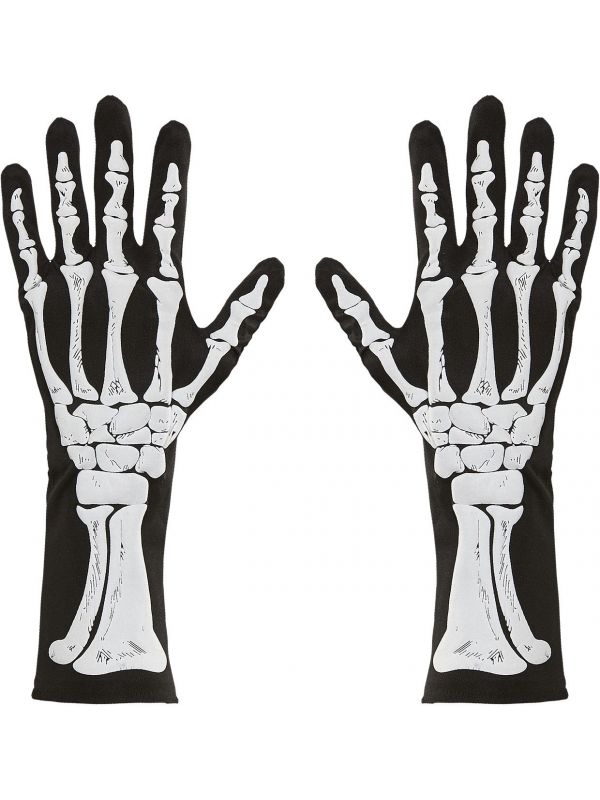 Skeletten bot handschoenen One-size-volwassenen