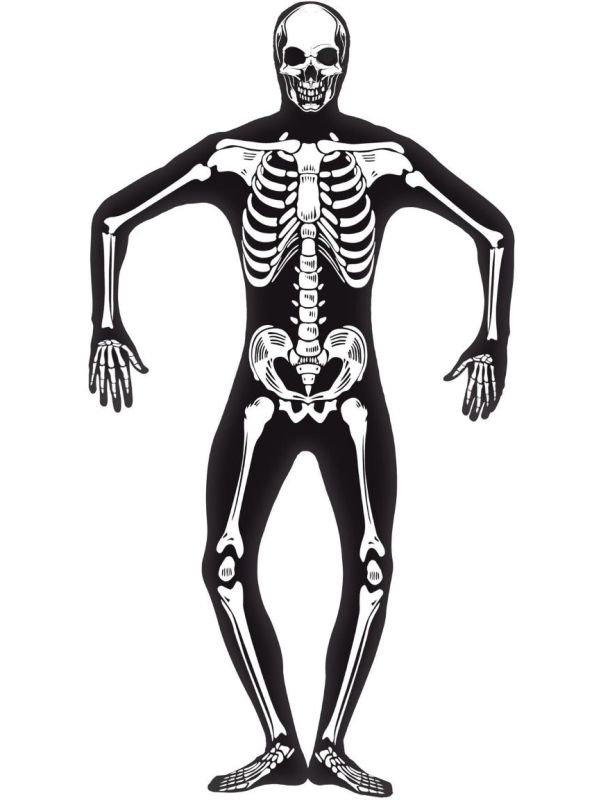 Skeletten morphsuit heren main product photo