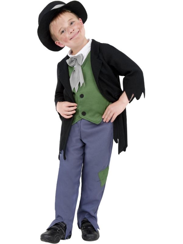 Slim zwarte jongens outfit main product photo