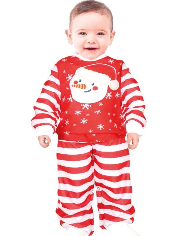 Sneeuwpop kerst pyjama baby