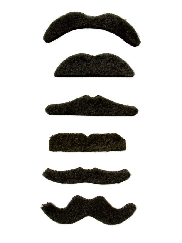 Snorrenset zwart 6 stuks carnaval main product photo