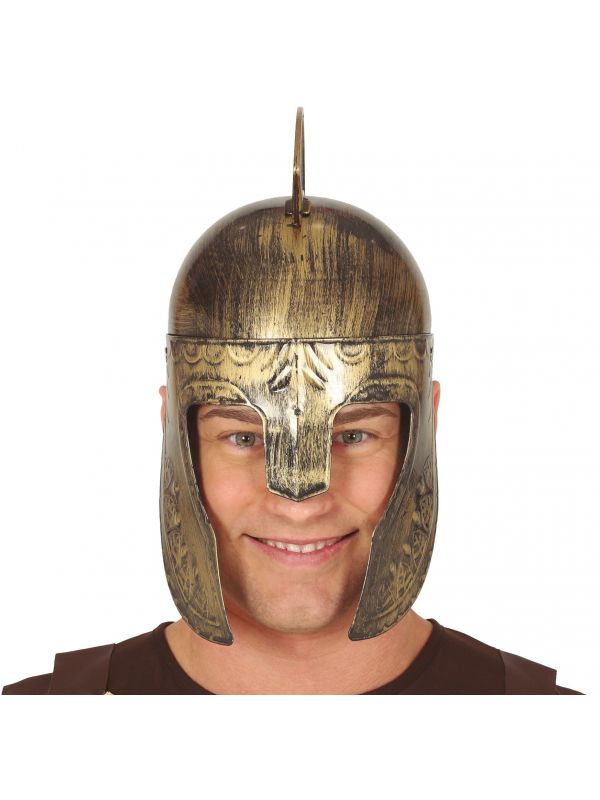 Spartaanse gouden helm