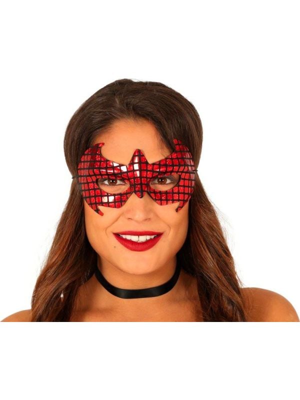 Spiderman oogmasker rood