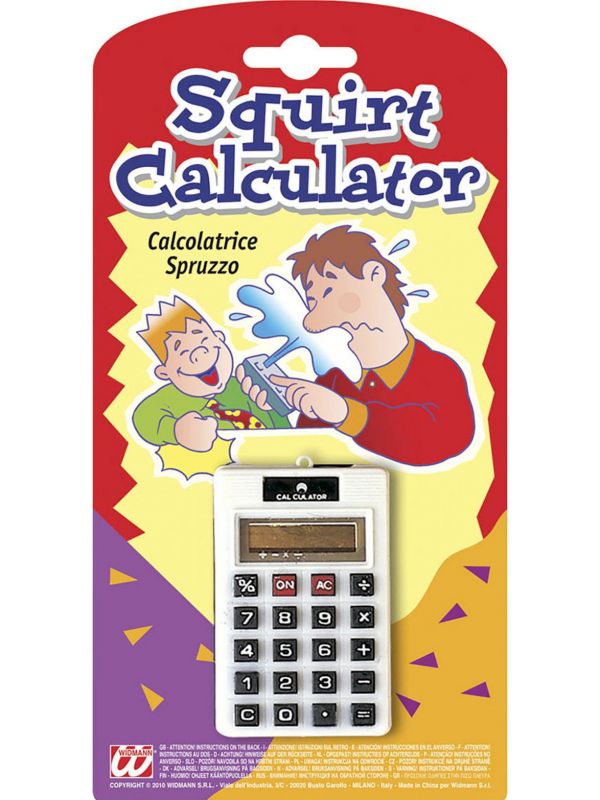 Spuitende fop rekenmachine