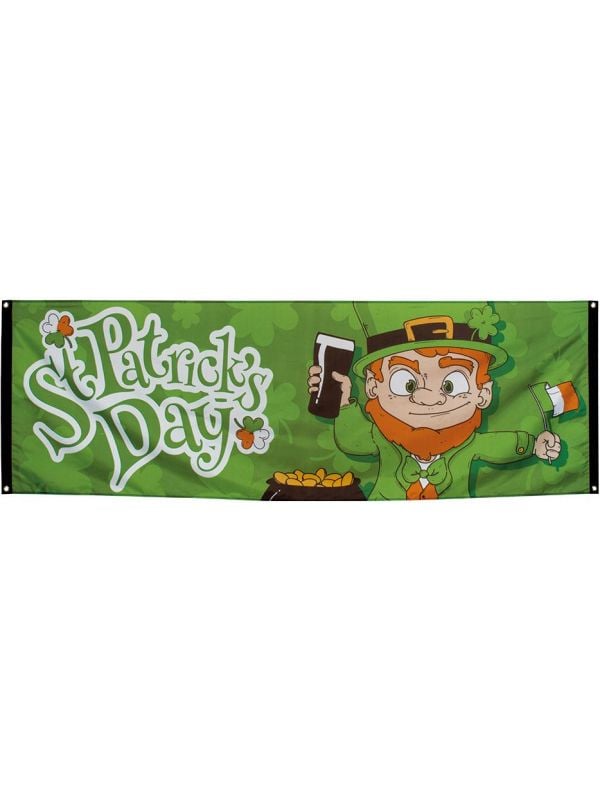 St. Patricksday thema banner leprechaun