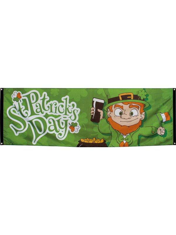 St. Patricksday thema banner leprechaun