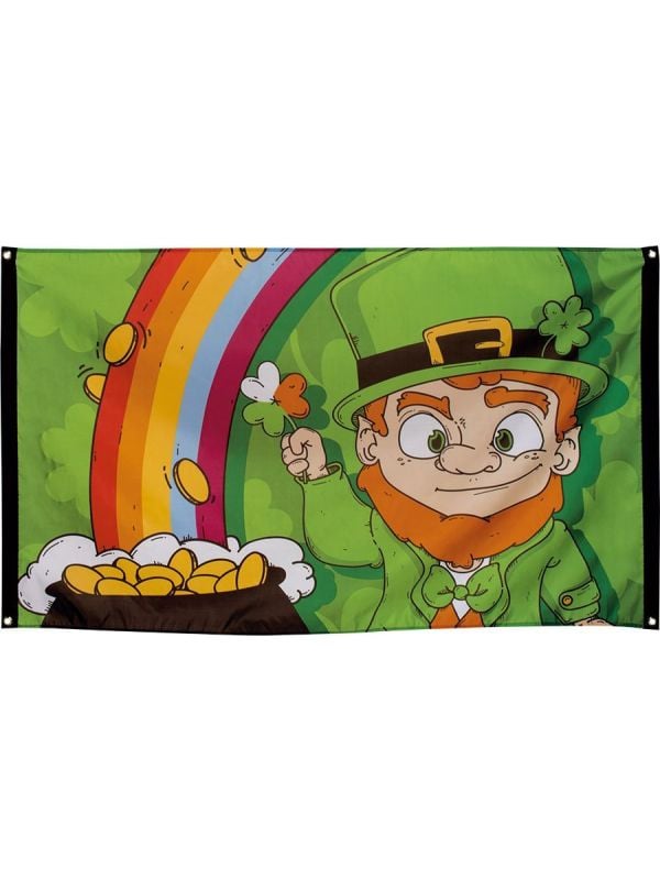 St. Patricksday thema vlag leprechaun