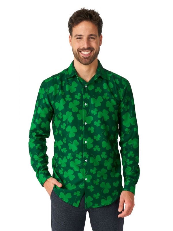 St. Patricksday groene blouse heren