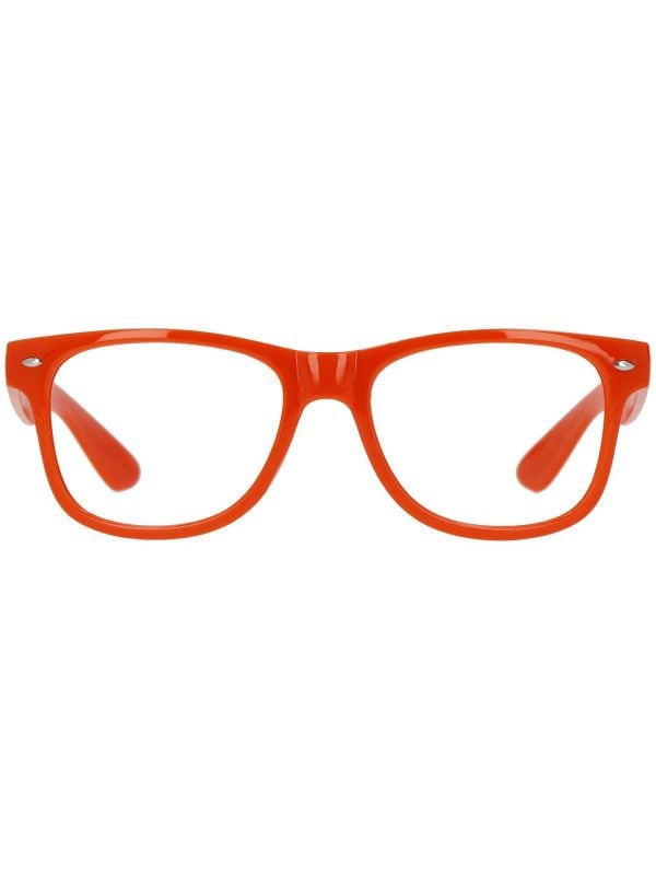 Standaard neon oranje bril