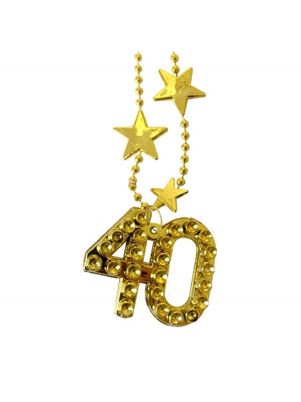 Stars verjaardag 40 jaar ketting goud