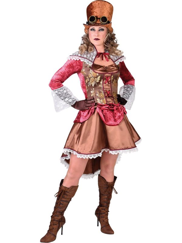 Steampunk jurk brons vrouwen main product photo